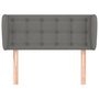 Voir la diapositive 3 : VIDAXL Tete de lit avec oreilles Gris fonce 103x23x78/88 cm Tissu