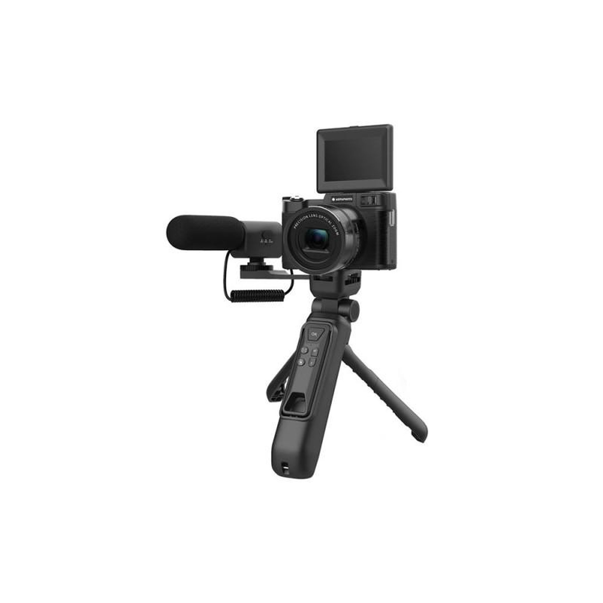 AGFA PHOTO Agfaphoto Vlogging camera avec zoom optique x5 et accessoires.