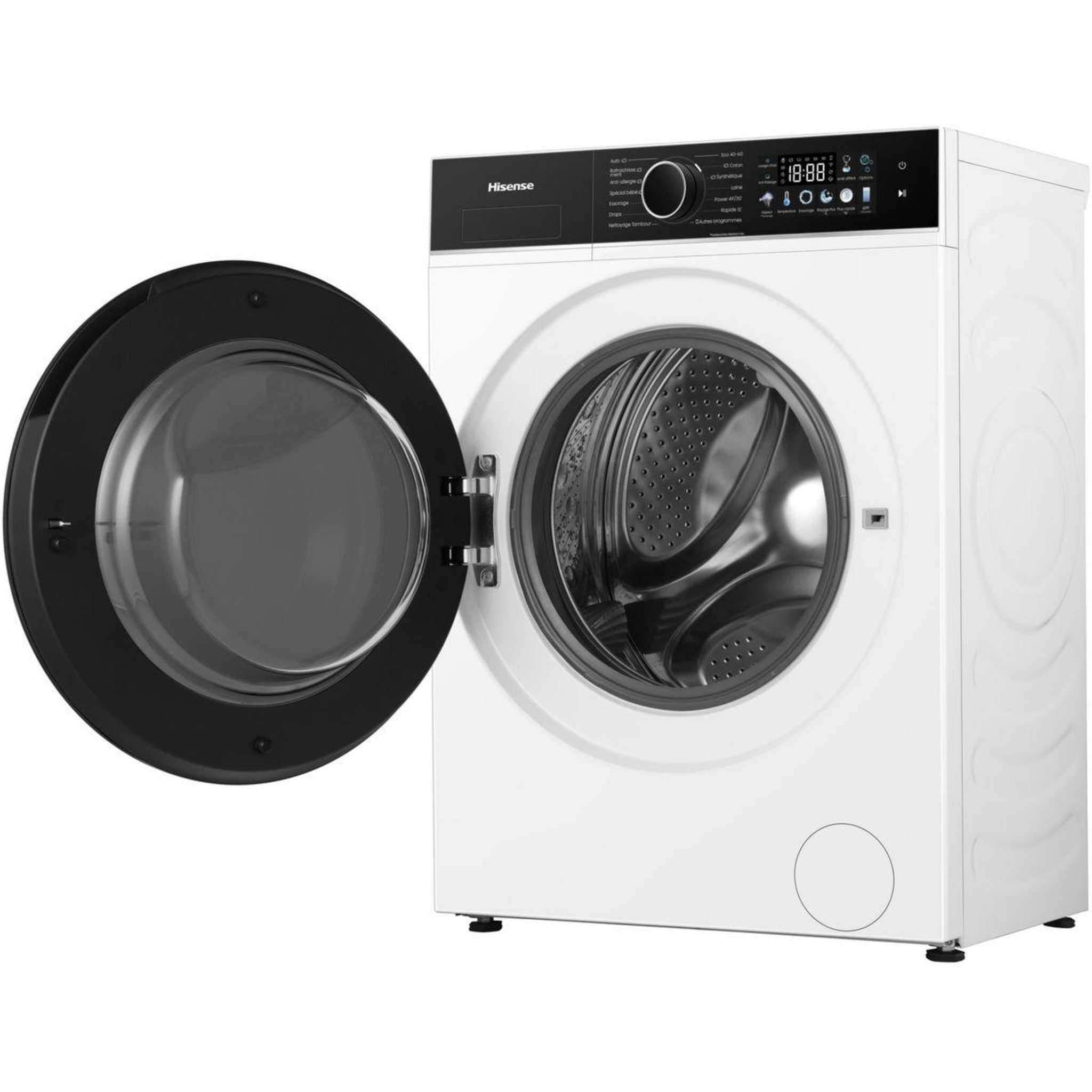 Voir la diapositive 2 : Hisense Lave linge compact wf3i8043bwf - 8 kg - 1400 tr/min - classe a - moteur induction - connecté wifi - ifit