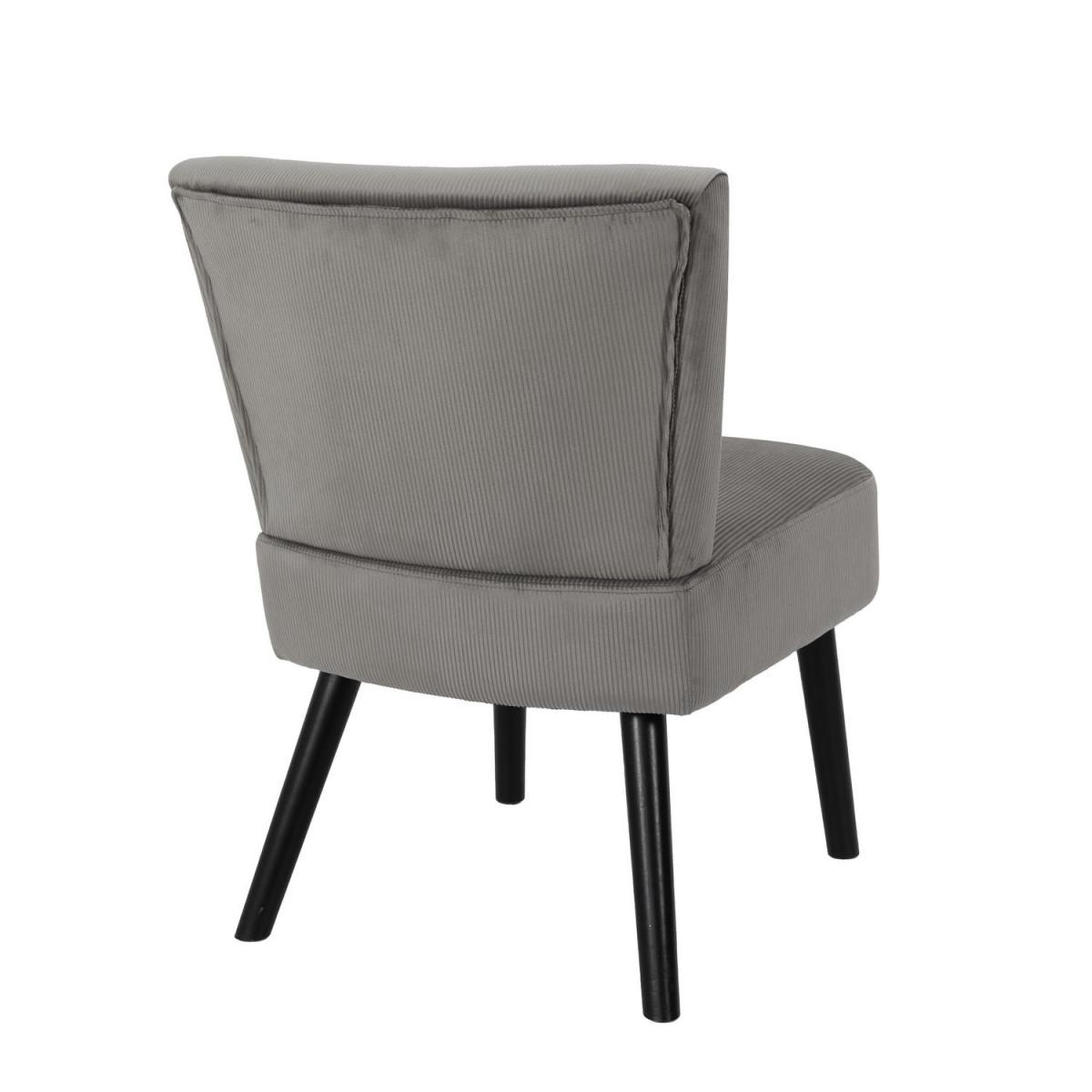 Voir la diapositive 5 : The Home Deco Factory Fauteuil crapaud  giulia  76cm gris