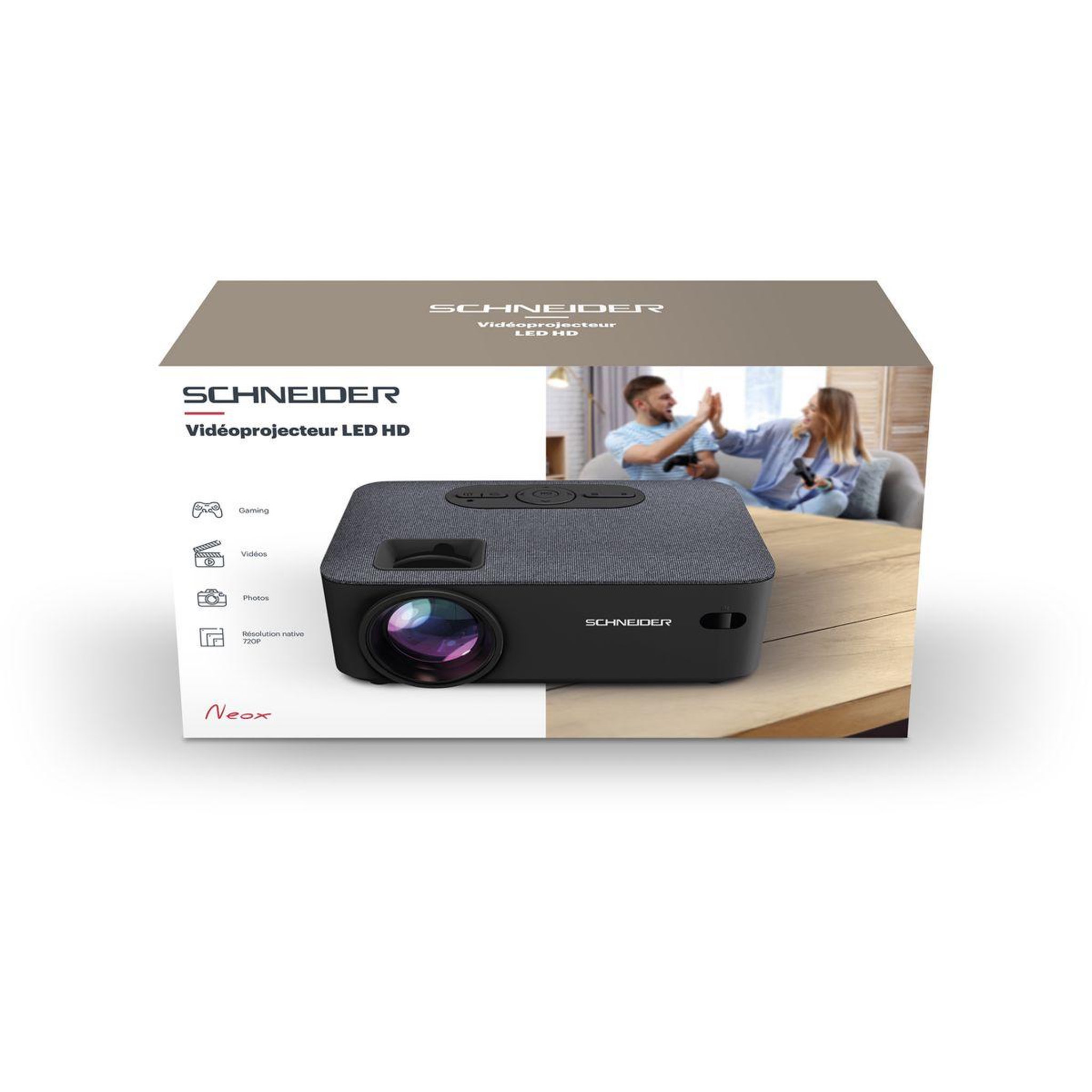Voir la diapositive 4 : SCHNEIDER Mini vidéoprojecteur vp200 hd gris noir
