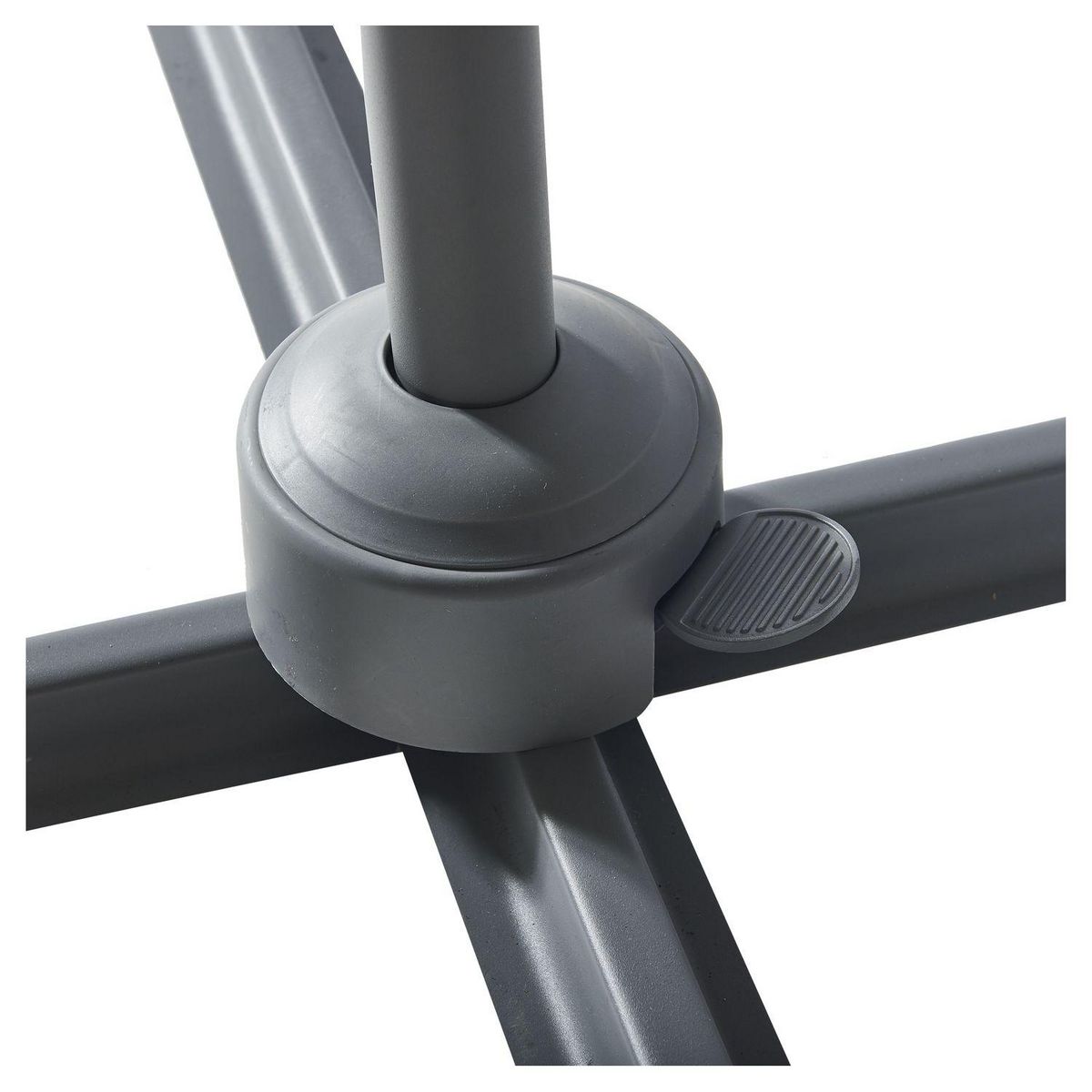 GARDENSTAR Parasol aluminium déporté gris bleuté rond  3,5M