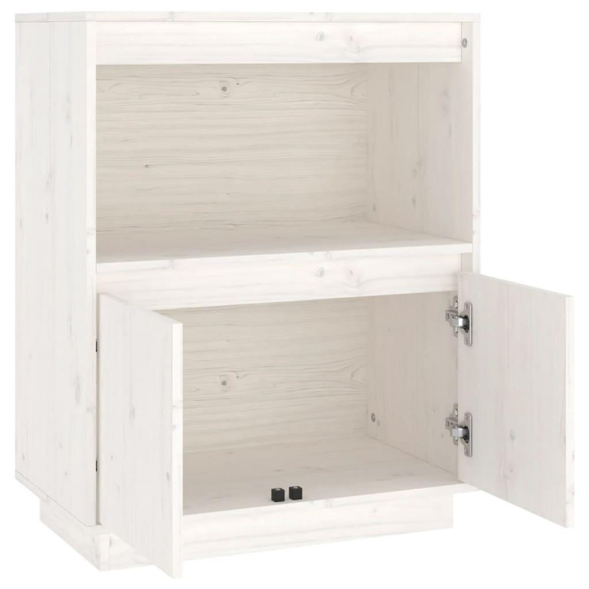 VIDAXL Buffet Blanc 60x34x75 cm Bois massif de pin