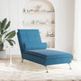 Voir la diapositive 3 : VIDAXL Chaise longue de massage avec traversin bleu velours