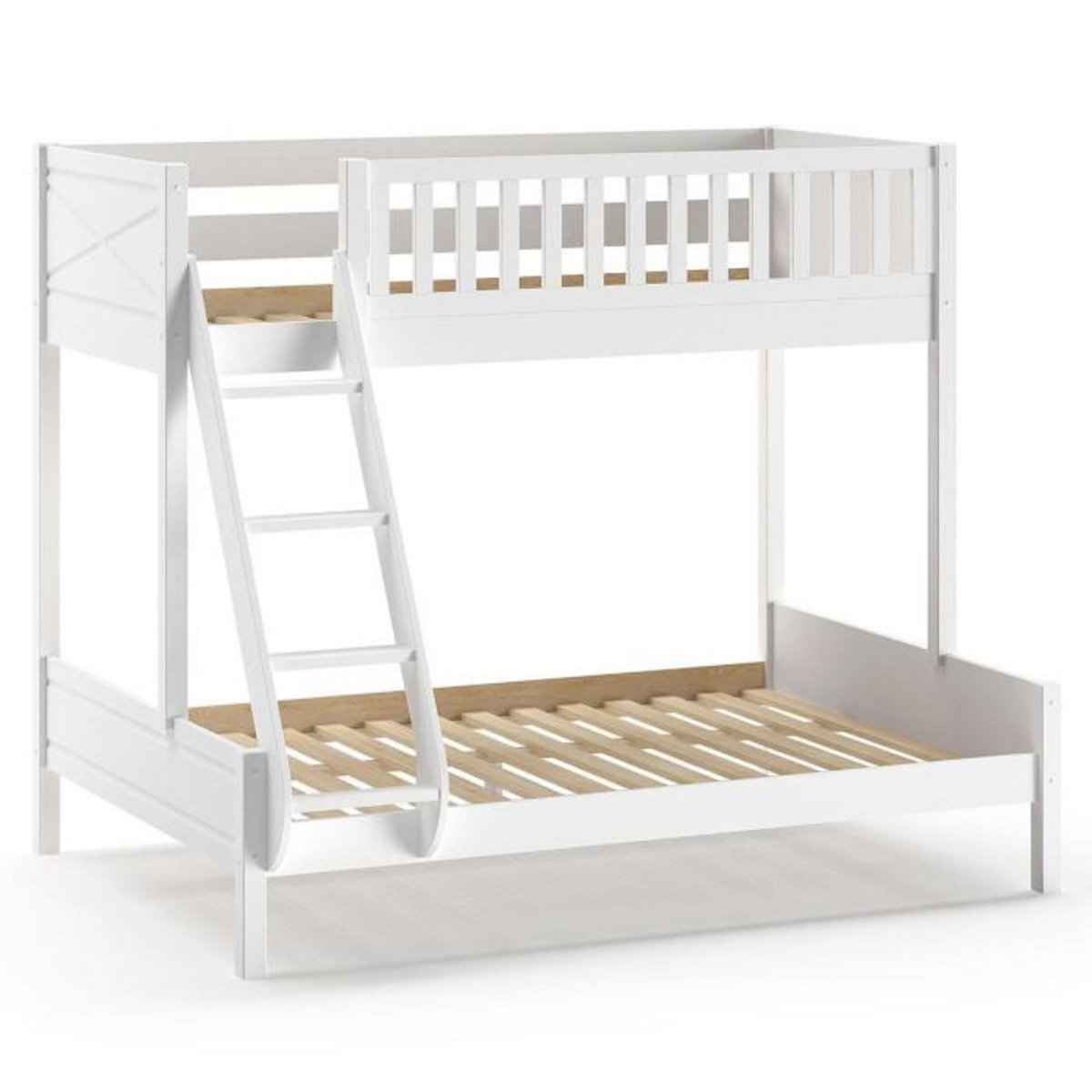 Paris Prix Lit Familial 3 Places  Scott  140x200cm Blanc