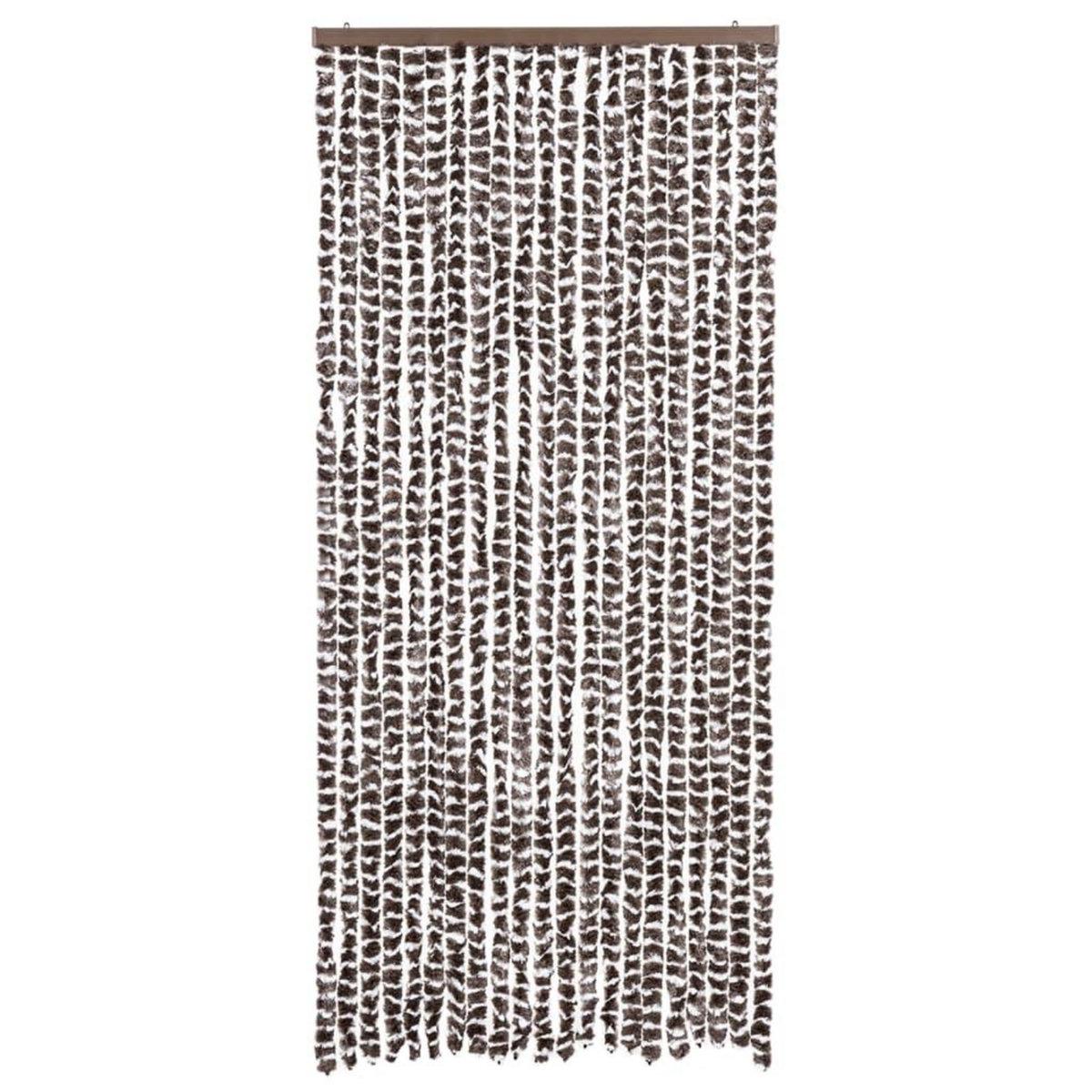 VIDAXL Moustiquaire Marron et blanc 90x220 cm Chenille