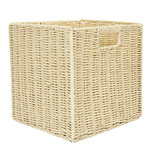 TOILINUX Cube de rangement tressé pliable - 30 x 30 cm - Beige