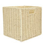 Voir la diapositive 1 : TOILINUX Cube de rangement tressé pliable - 30 x 30 cm - Beige