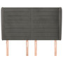 Voir la diapositive 3 : VIDAXL Tete de lit avec oreilles Gris fonce 147x23x118/128 cm Velours