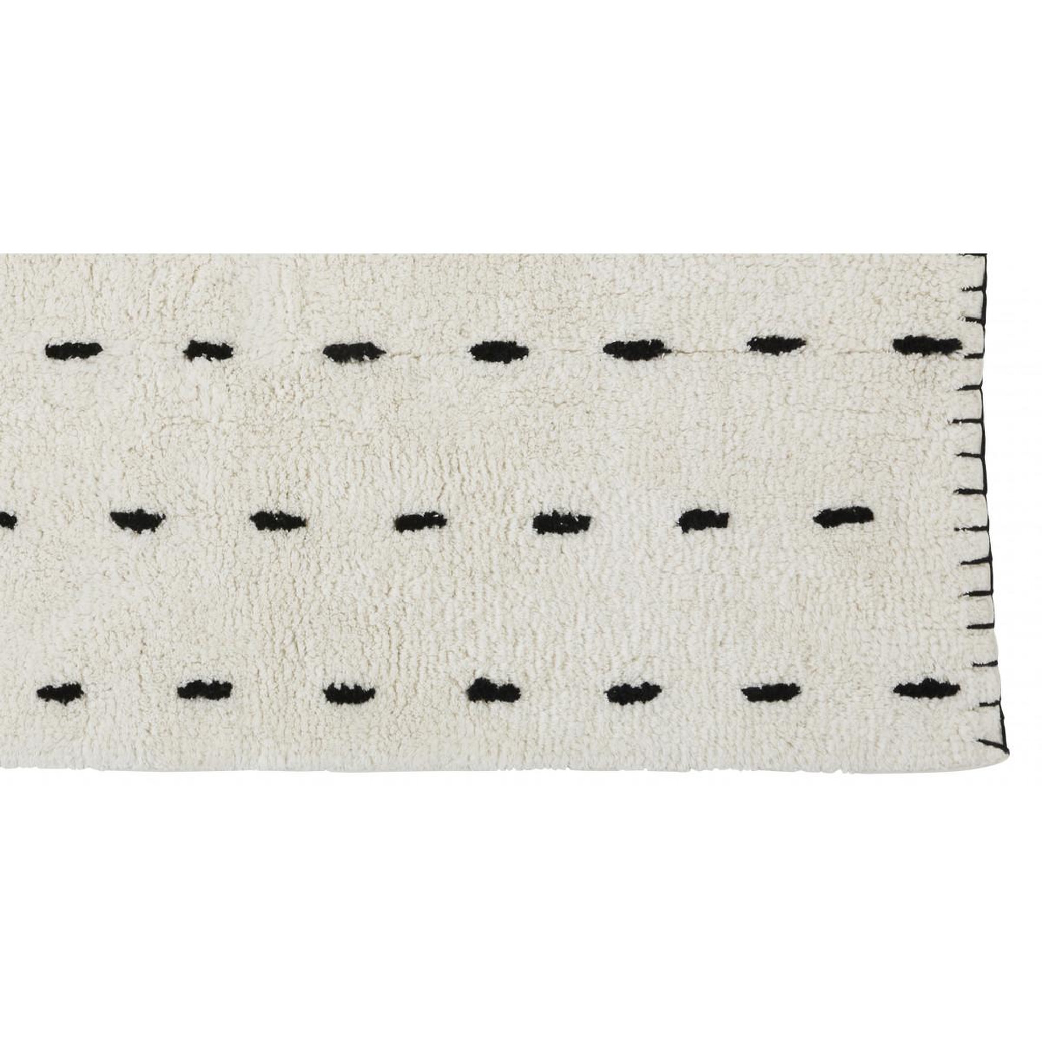 Voir la diapositive 4 : GUY LEVASSEUR Tapis déco en coton tufté point de cheval 60x120cm