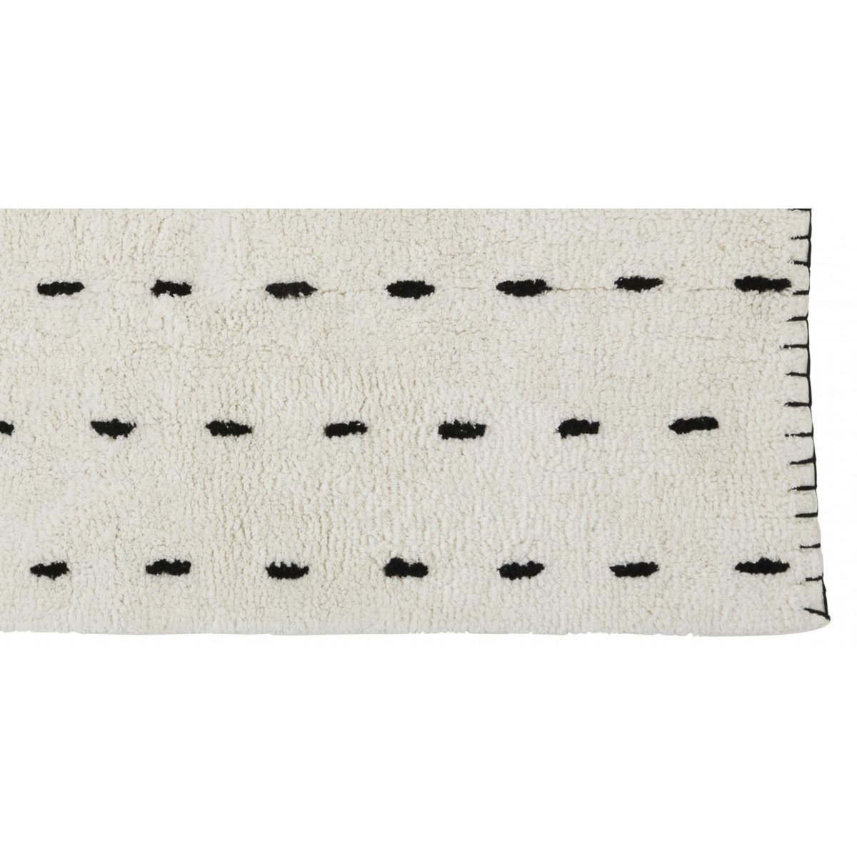 GUY LEVASSEUR Tapis déco en coton tufté point de cheval 60x120cm