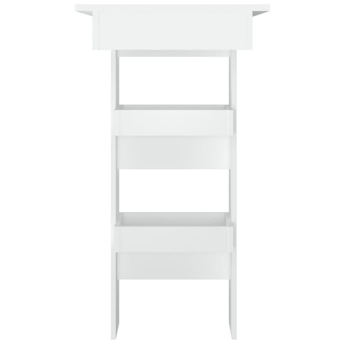 VIDAXL Table de bar murale Blanc 102x45x103,5 cm Bois d'ingenierie