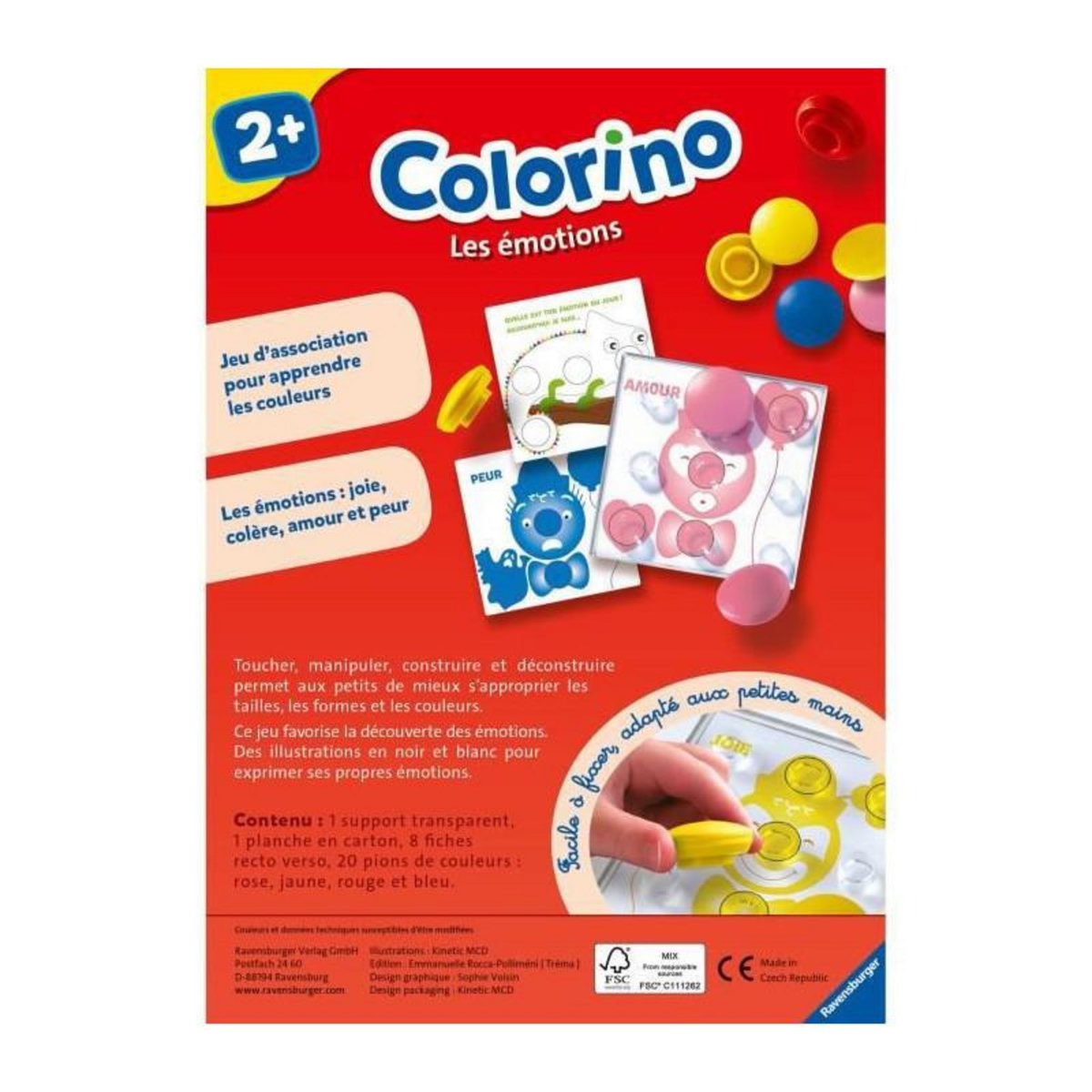 RAVENSBURGER Colorino les emotions en couleurs