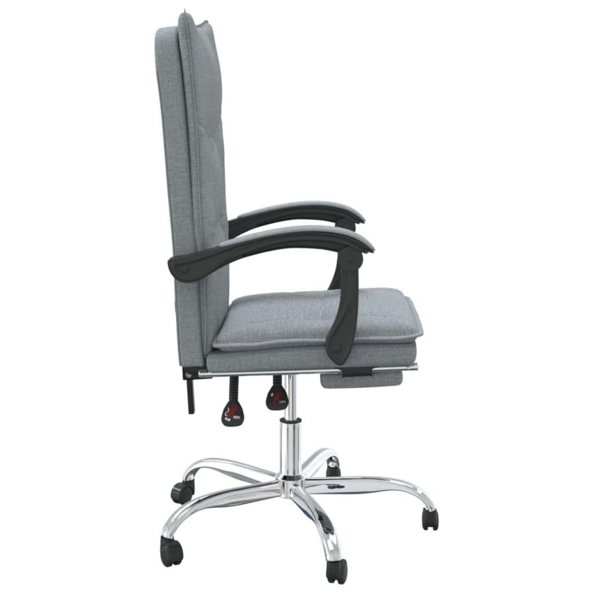 VIDAXL Fauteuil inclinable de bureau Gris clair Tissu