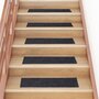 Voir la diapositive 1 : VIDAXL Tapis d'escalier autocollants Rectangulaire 15 pcs 76x20cm Gris