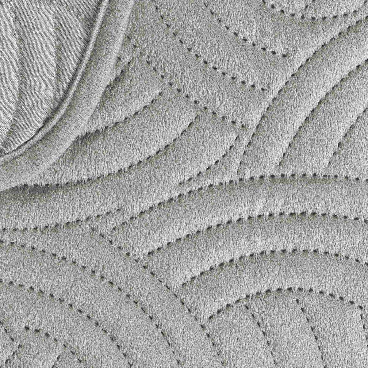 Paris Prix Couvre-Lit & 2 Housses de Coussin  Solange  240x260cm Gris