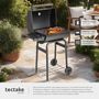 Voir la diapositive 3 : tectake Barbecue charbon avec thermomètre équipé de 2 roues pour un piètement stable noir