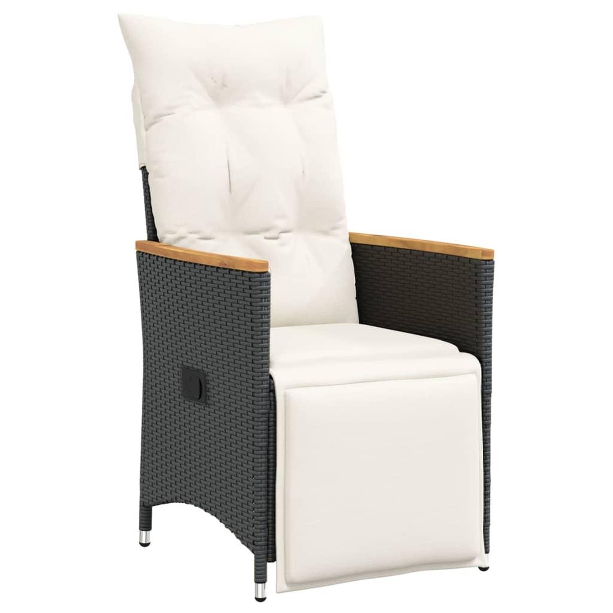 Voir la diapositive 4 : VIDAXL Ensemble de bistro 3 pcs avec coussins noir resine tressee