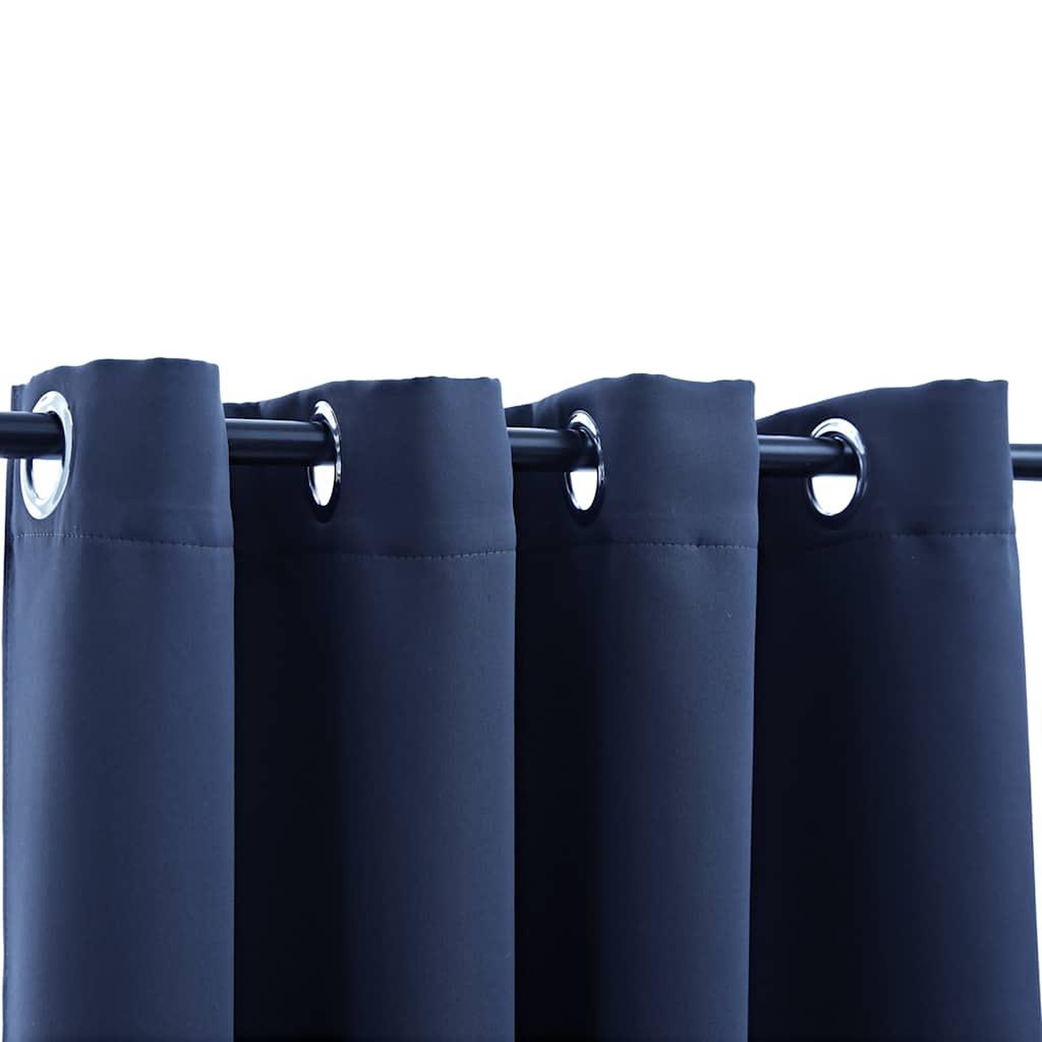Voir la diapositive 3 : VIDAXL Rideaux occultants avec anneaux en metal 2 pcs Bleu 140x225 cm