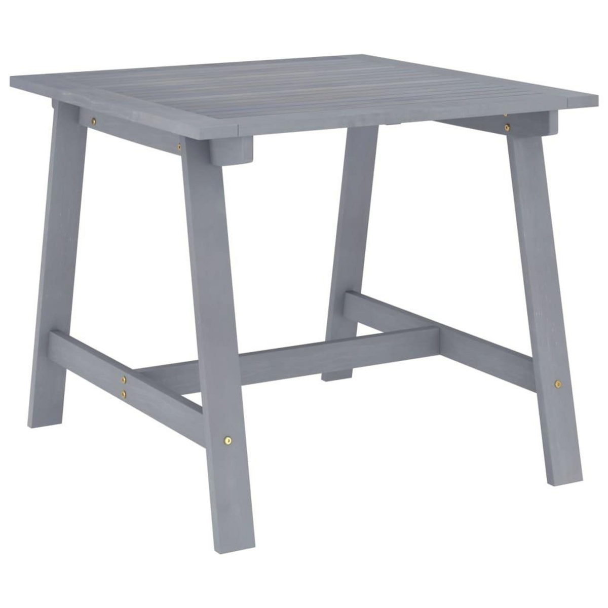 VIDAXL Table a dîner de jardin Gris 88x88x74 cm Bois d'acacia massif