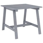 VIDAXL Table a dîner de jardin Gris 88x88x74 cm Bois d'acacia massif