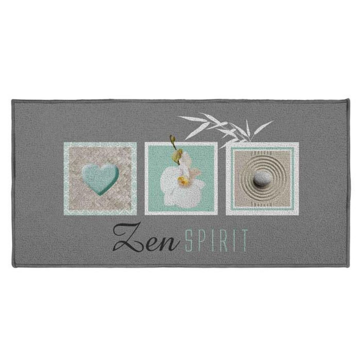 Paris Prix Tapis Déco Imprimé  Botanice  50x120cm Gris