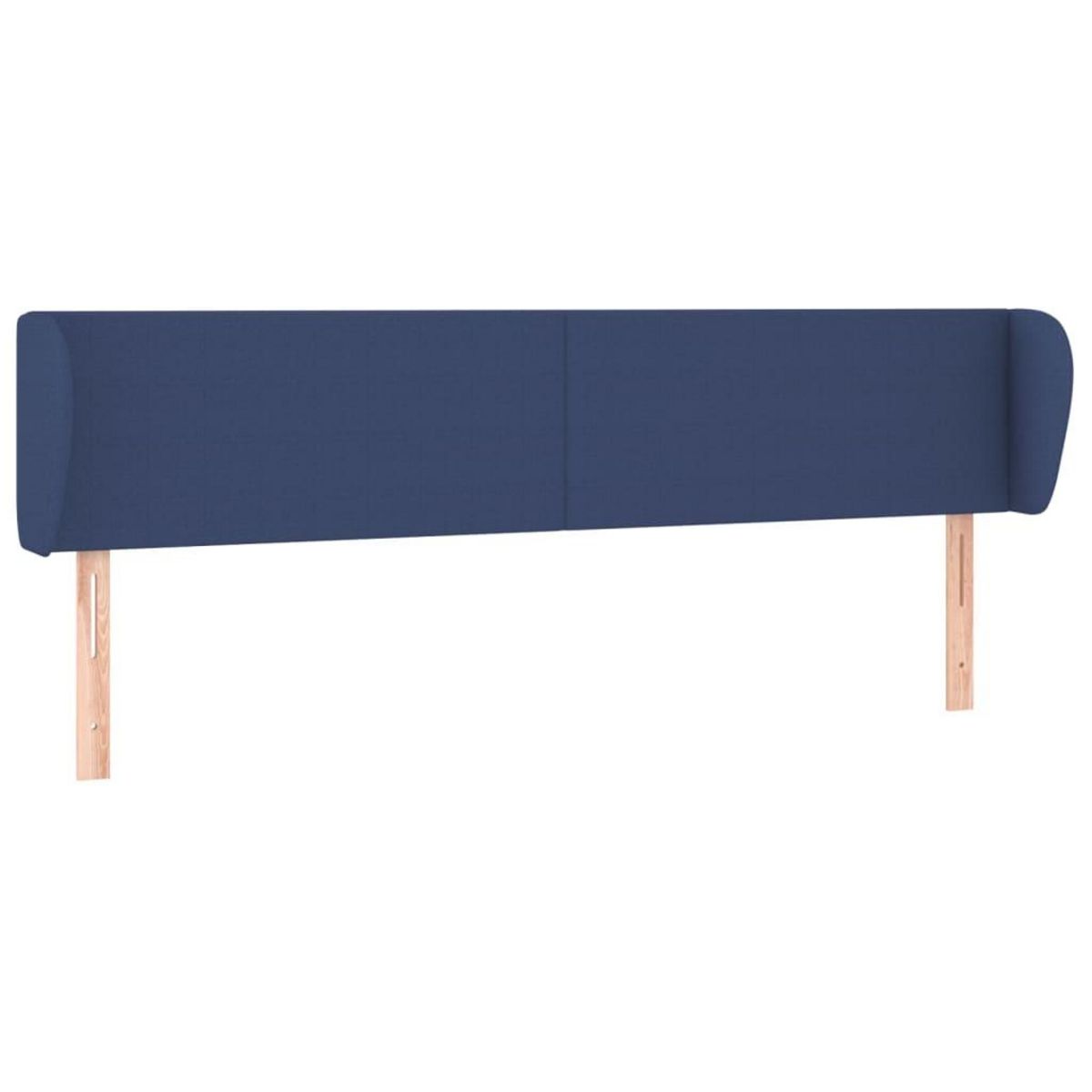 VIDAXL Tete de lit avec oreilles Bleu 203x23x78/88 cm Tissu