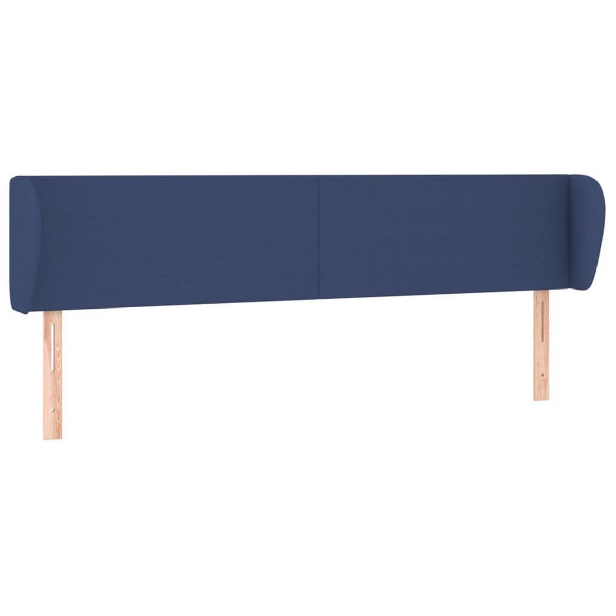 VIDAXL Tete de lit avec oreilles Bleu 203x23x78/88 cm Tissu