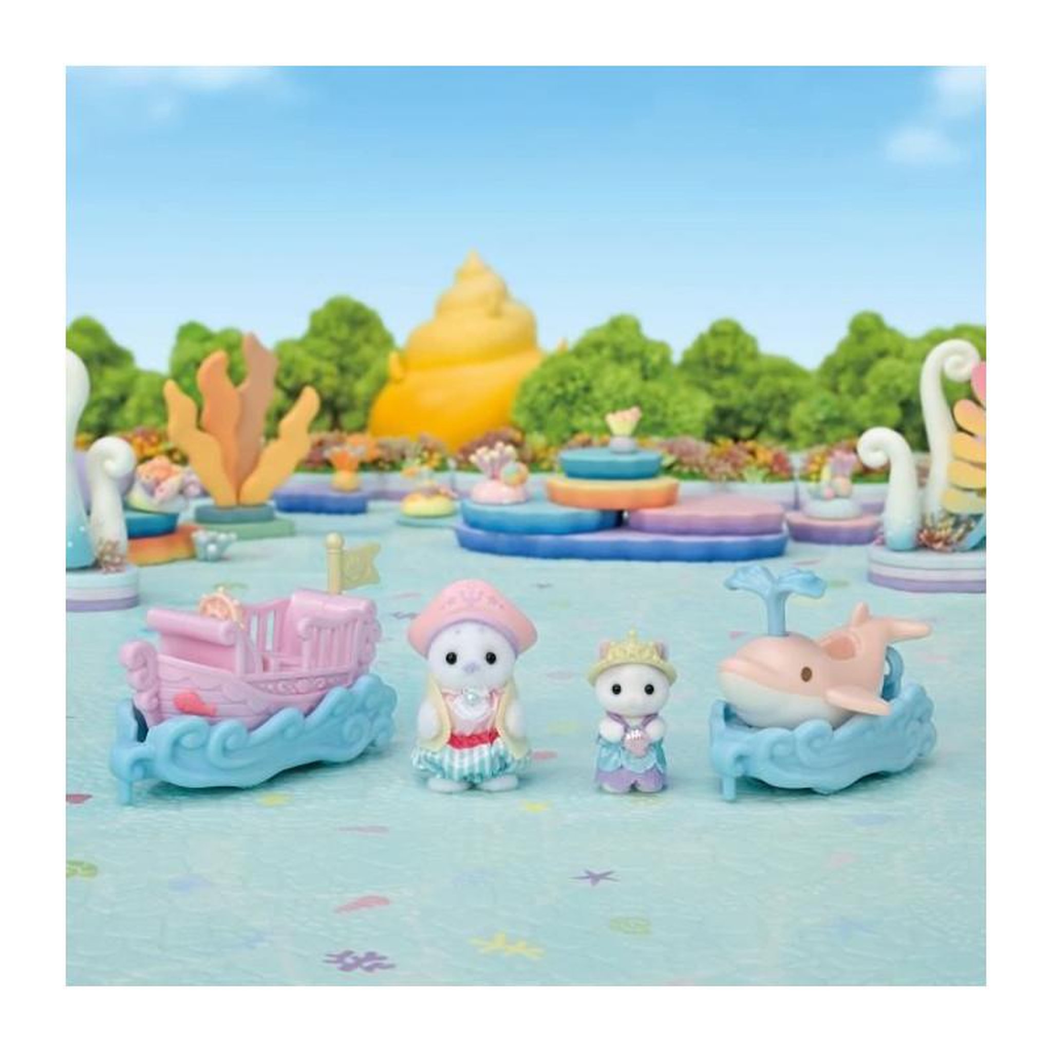 Voir la diapositive 2 : Sylvanian Families Mini-figurines - SYLVANIAN FAMILIES - Le petit train de la mer - Des 3 ans