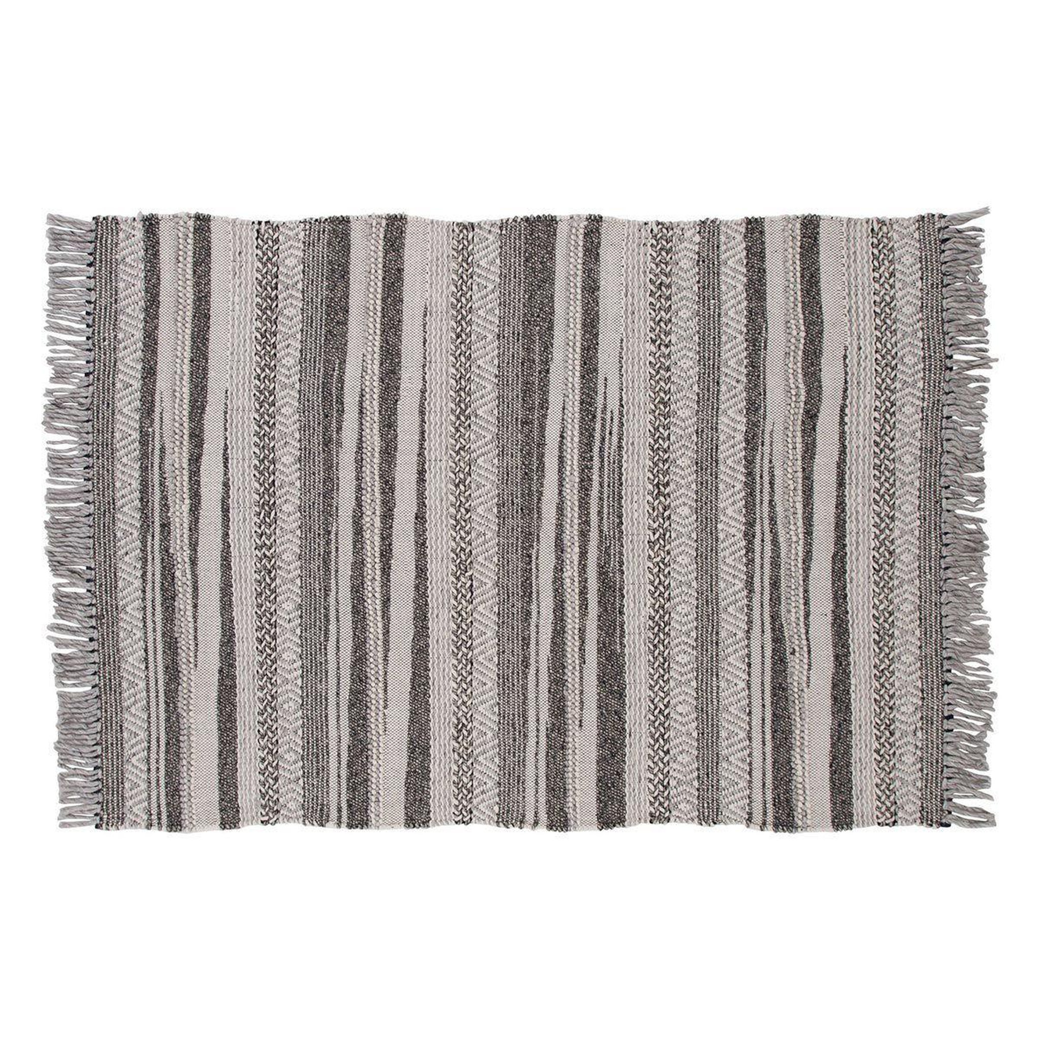 Paris Prix Tapis déco en laine  alwar  170x240cm gris foncé