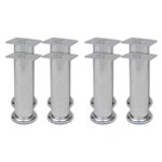 VIDAXL Pieds ronds de canape 8 pcs Chrome 180 mm