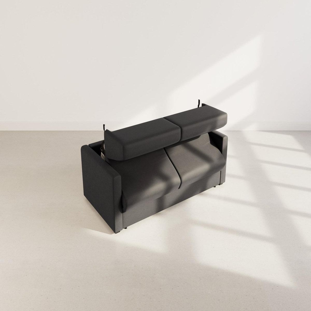 BEST MOBILIER Julia - canapé 3 places convertible express couchage quotidien 140 cm matelas 14 cm en tissu