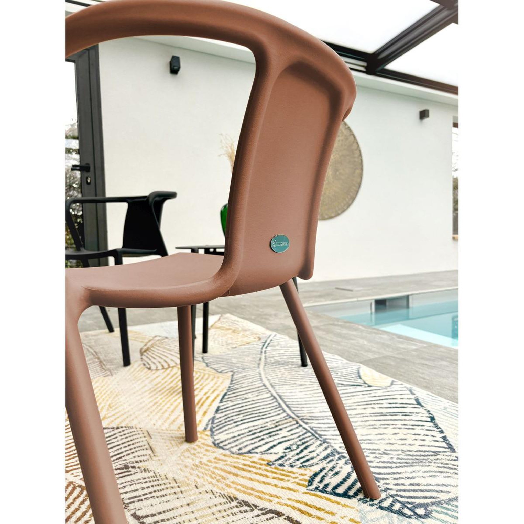 Voir la diapositive 4 : Paris Prix Lot de 2 fauteuils de jardin empilables  diego  72cm terracotta