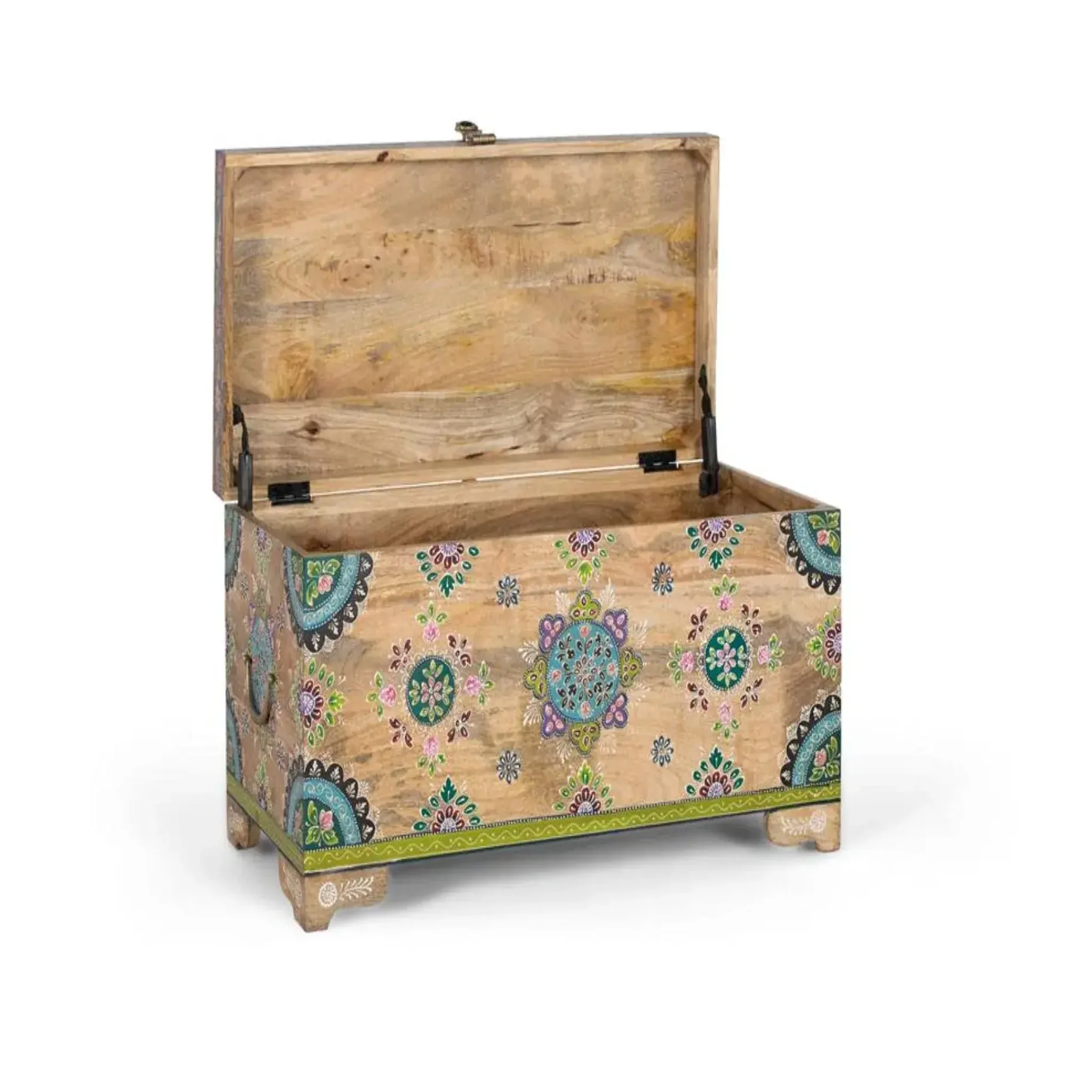 Voir la diapositive 3 : GINER Y COLOMER SL Coffre en bois de manguier 81 cm style artisanal ethnique
