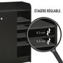 Voir la diapositive 6 : HOMCOM Armoire / etagere / meuble a chaussures très pratique en panneaux de particules noir
