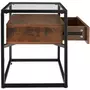 tectake Table de chevet Preston 43x45x54,5cm