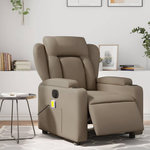 VIDAXL Fauteuil de massage inclinable electrique cappuccino similicuir