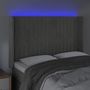 Voir la diapositive 4 : VIDAXL Tete de lit a LED Gris clair 147x16x118/128 cm Velours
