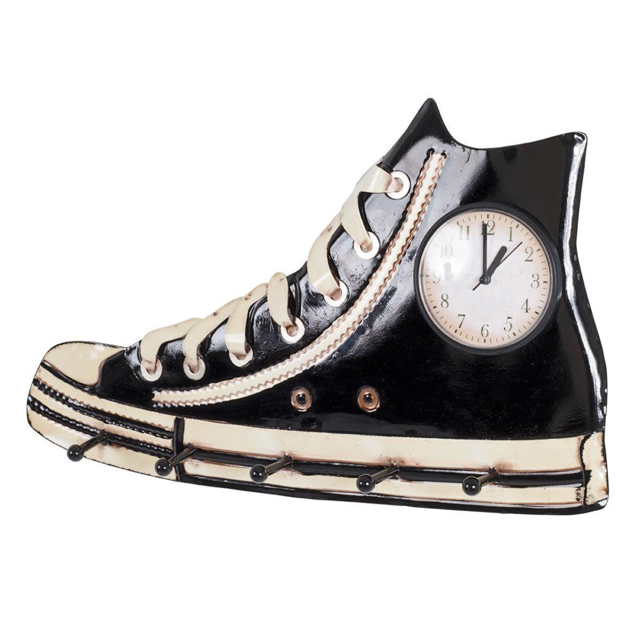 Paris Prix Patère murale & horloge design  baskets  50cm noir
