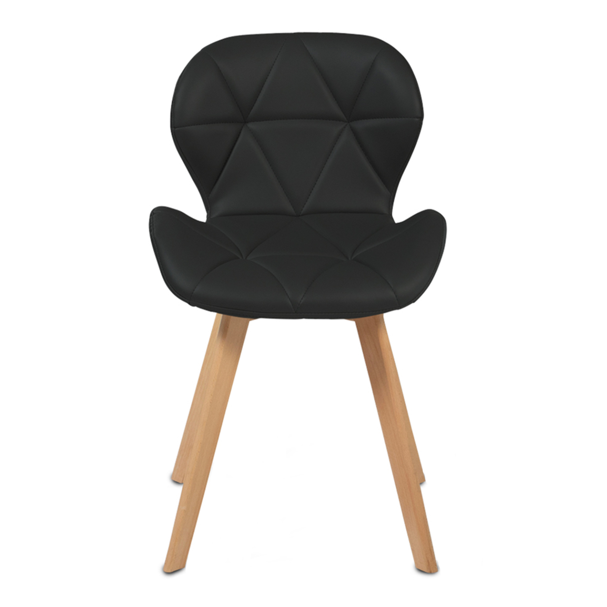 Voir la diapositive 5 : ID MARKET Lot de 4 chaises robine en pu noires pour salle à manger