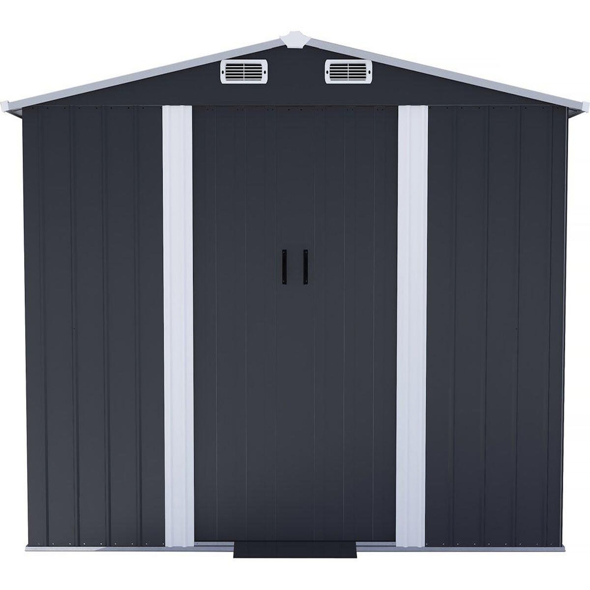 Habitat et Jardin Abri de jardin métal avec porte coulissante  Boston  - 6,54 m² - Gris