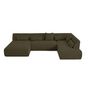 Voir la diapositive 6 : LISA DESIGN Onyx - canapé panoramique d'angle droit - 7 places - en tissu mailles 3d