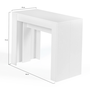Voir la diapositive 5 : ID MARKET Table console extensible ORLANDO 10 personnes 235 cm bois blanc