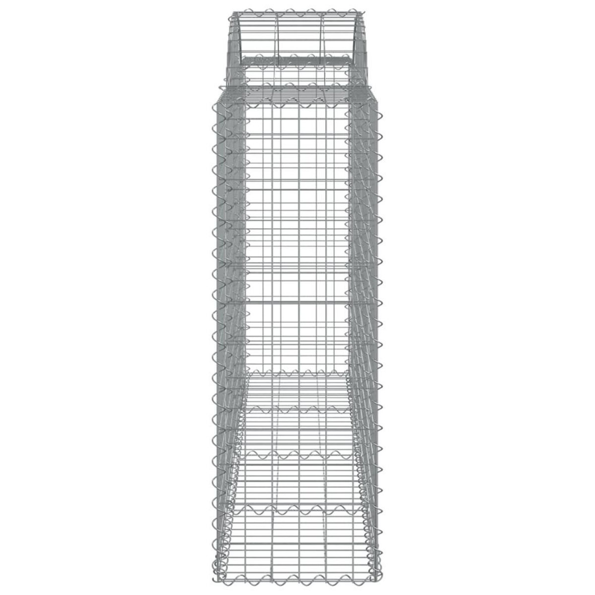 VIDAXL Paniers a gabions arques 18 pcs 200x50x120/140 cm Fer galvanise