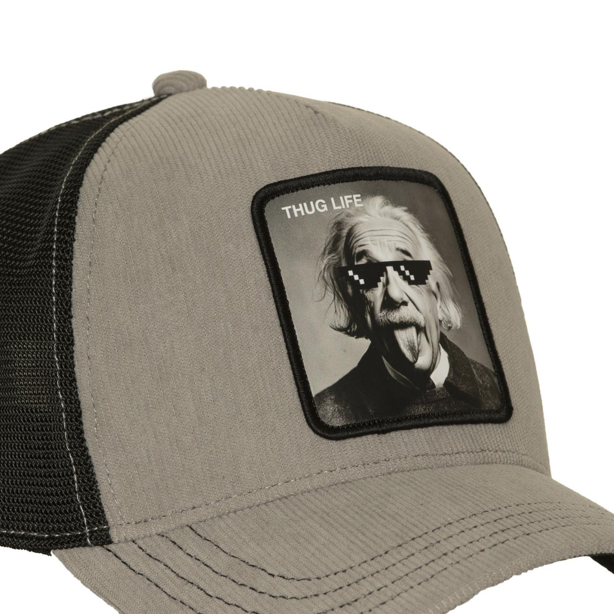 Voir la diapositive 3 : CAPSLAB Casquette trucker avec filet effet velours et patchthug life