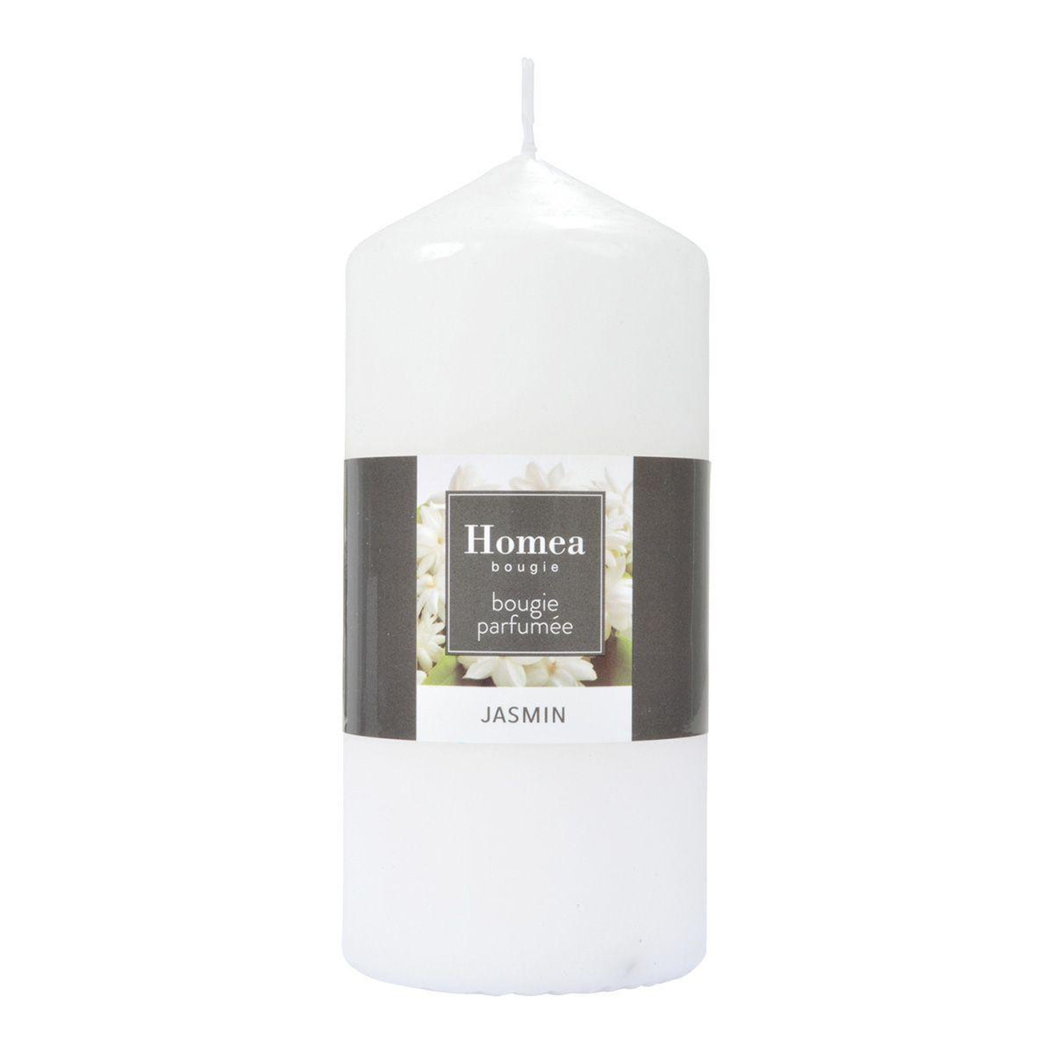 Voir la diapositive 1 : HOMEA Bougie Pilier  Essentiel II  15cm Jasmin