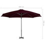 Voir la diapositive 6 : VIDAXL Parasol de jardin en porte-a-faux avec mat en aluminium rouge
