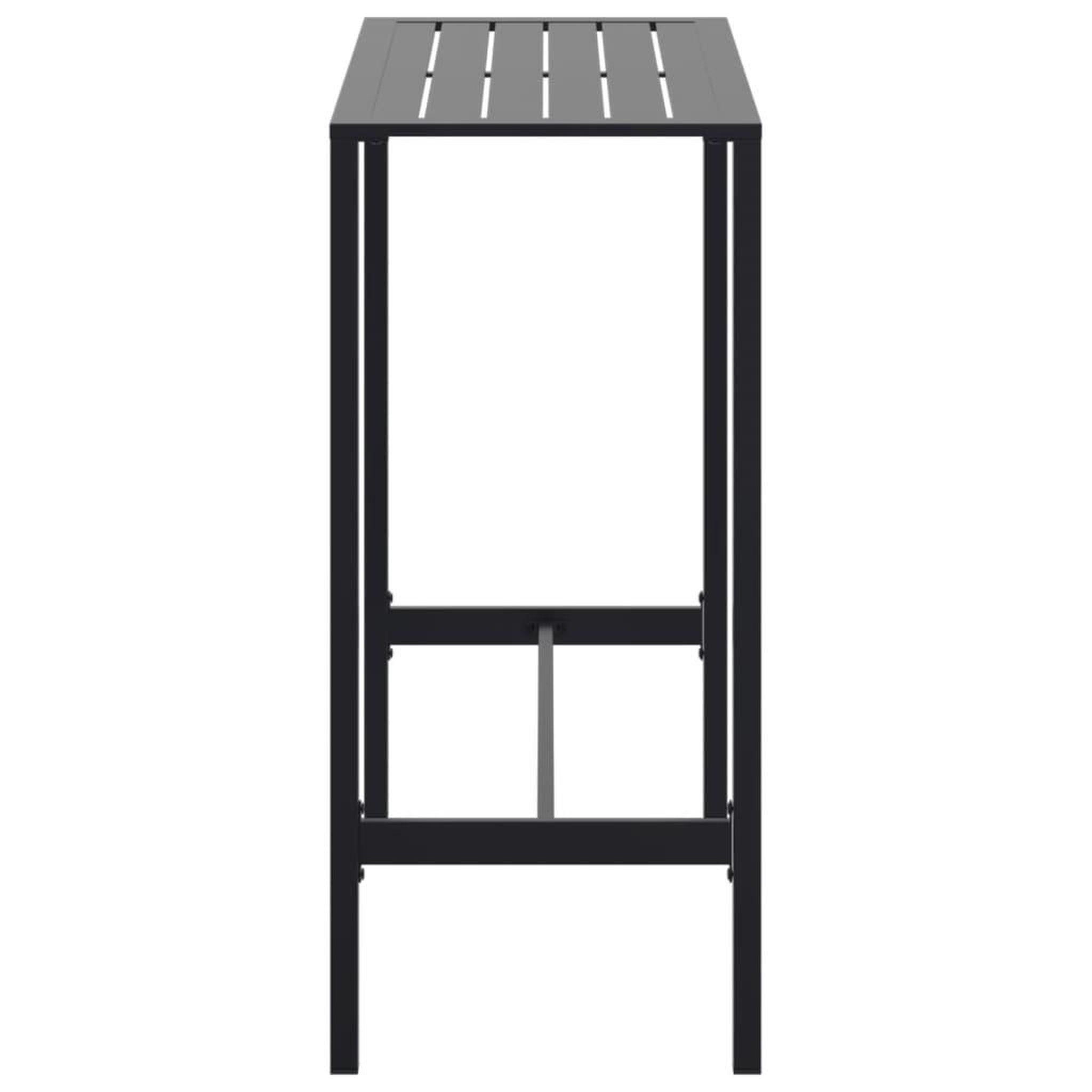 Voir la diapositive 5 : VIDAXL Table de bar noir 100x50x110 cm acier enduit de poudre