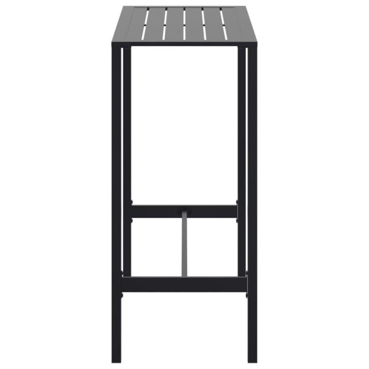 VIDAXL Table de bar noir 100x50x110 cm acier enduit de poudre