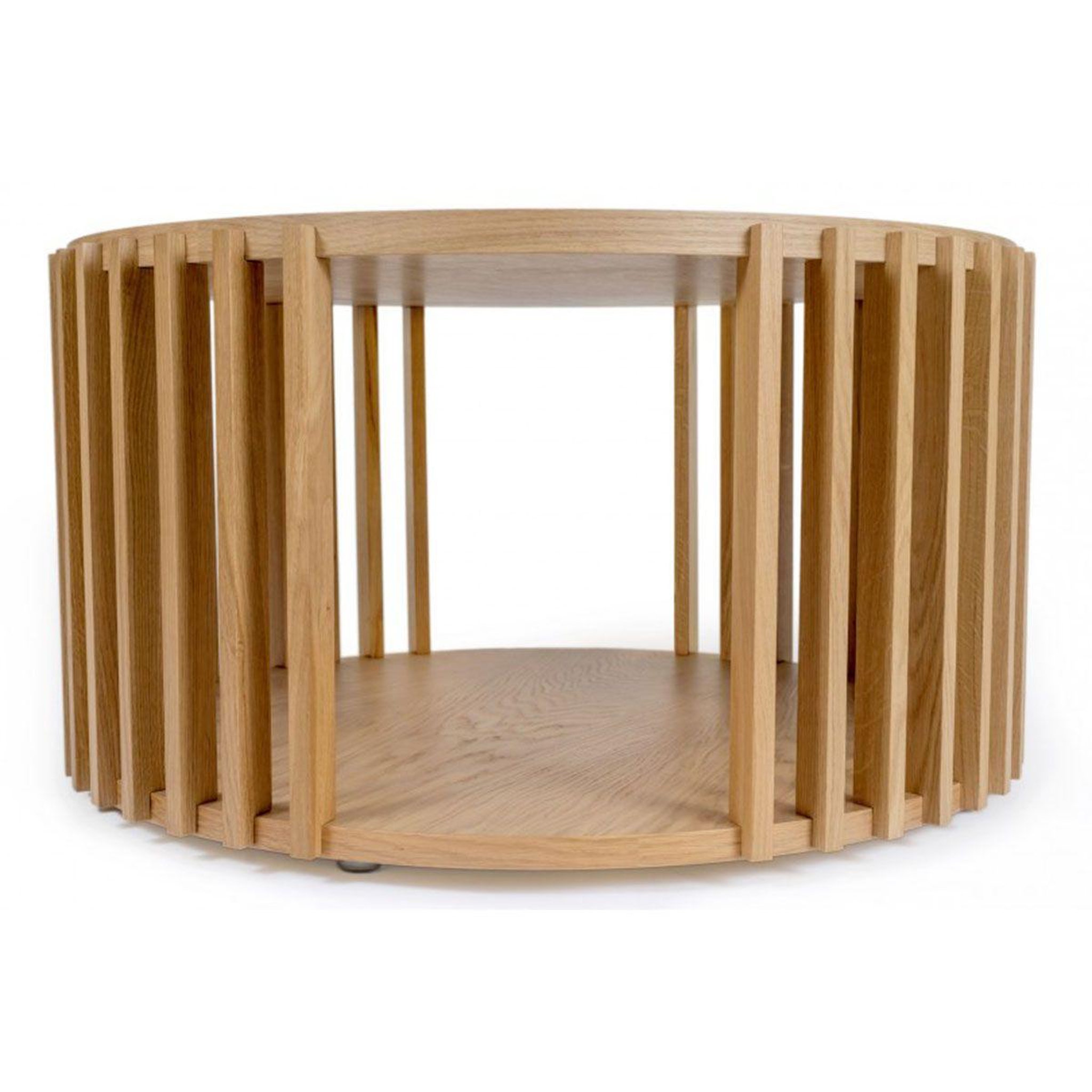 Voir la diapositive 3 : Paris Prix Table basse ronde design  drume  83cm chêne